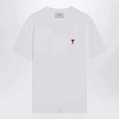 Ami Alexandre Mattiussi Ami Paris Ami Paris De Coeur Cotton T-shirt In White