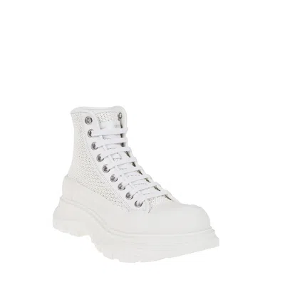 Alexander Mcqueen Tread Slick High-top Sneakers In White