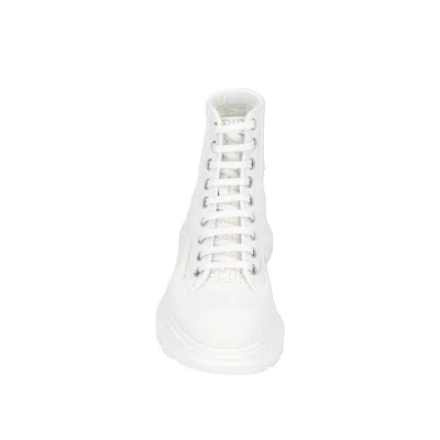 Alexander Mcqueen Tread Slick High-top Sneakers In White