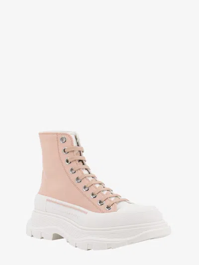 Alexander Mcqueen Women Bicolor Canvas Sneakers In Pink
