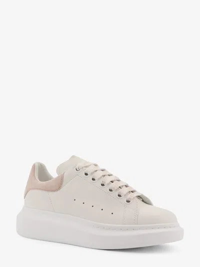 Alexander Mcqueen Women Larry Low-top Leather Sneakers In Neutral