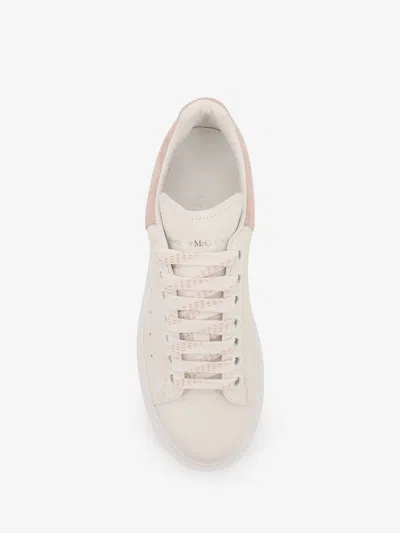 Alexander Mcqueen Women Larry Low-top Leather Sneakers In Neutral