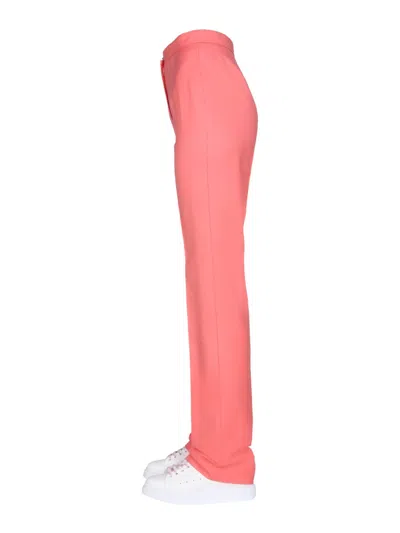 Alexander Mcqueen Women Straight Leg Trousers In Pink