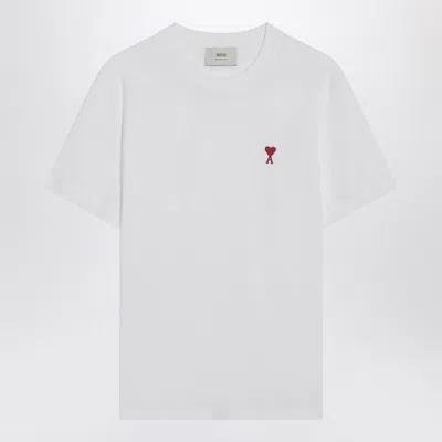 Ami Alexandre Mattiussi Ami Paris Ami Paris De Coeur Cotton T-shirt In White