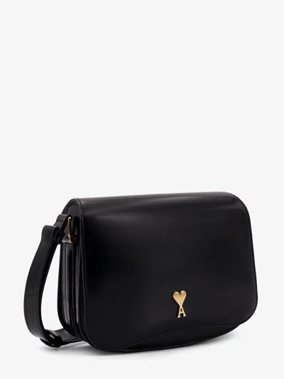 Ami Alexandre Mattiussi Ami Paris Women Leather Shoulder Bag With Logo Monogram