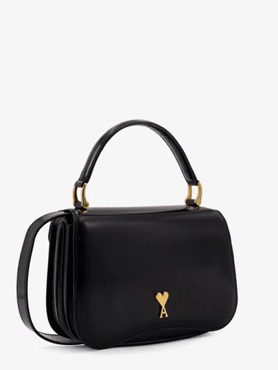 Ami Alexandre Mattiussi Ami Paris Women Leather Shoulder Bag With Monogram Logo
