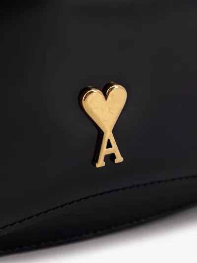 Ami Alexandre Mattiussi Ami Paris Women Leather Shoulder Bag With Logo Monogram