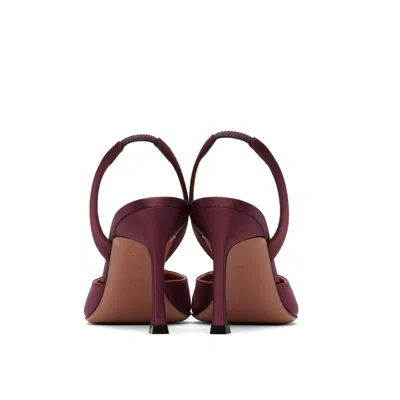 Amina Muaddi 95mm Pointed-toe Satin Slingback Pumps In Multi