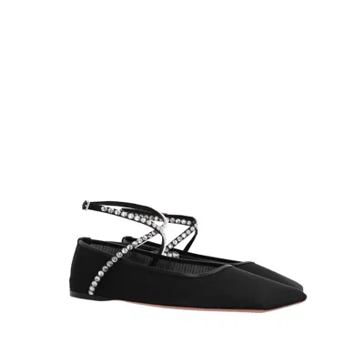 Amina Muaddi Ane Crystal-embellished Mesh Ballerina Shoes