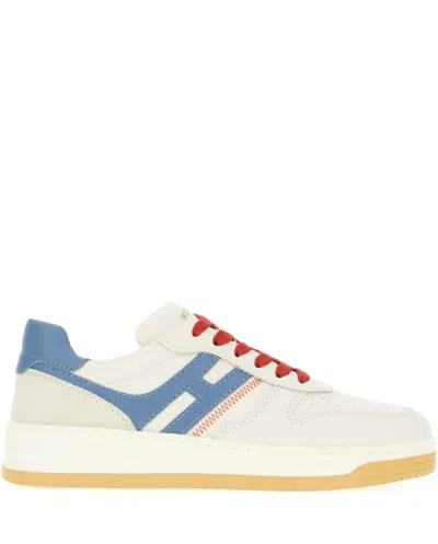 Hogan Multicolor Suede And Leather Sneakers H630 In Neutral