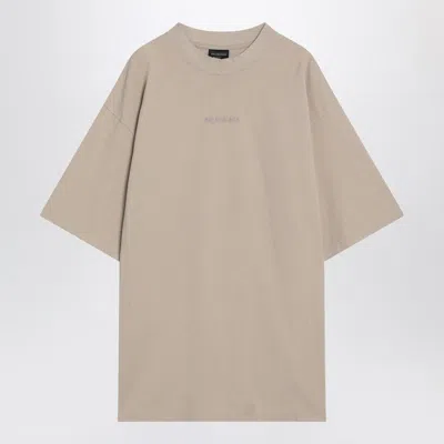 Balenciaga New  Back Medium Fit T-shirt In Neutral