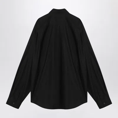Balenciaga Black Cotton Shirt With Logo