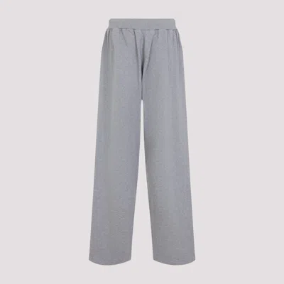 Balenciaga Grey Oversize Cotton Track Pants In Gray