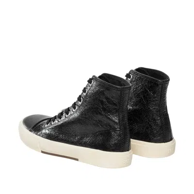 Balenciaga Paris Leather Sneakers Women In Black