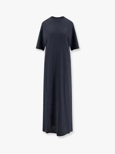 Balenciaga Women Cocoon Cotton Jersey Maxi Dress In Black