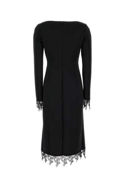Blumarine Stretch Jersey Dress Square Neckline In Black
