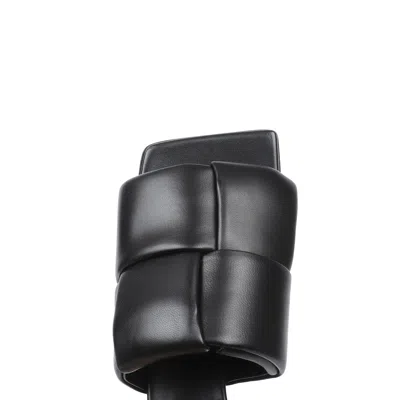 Bottega Veneta Black Patch Mules In Black