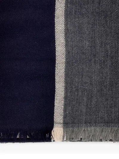 Brunello Cucinelli Men Cashmere And Silk Scarf In Gray