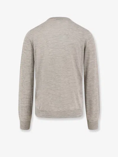 Brunello Cucinelli Cashmere And Silk Crew-neck Sweater In Gray