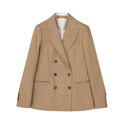 Brunello Cucinelli Wool Jacket Women In Black