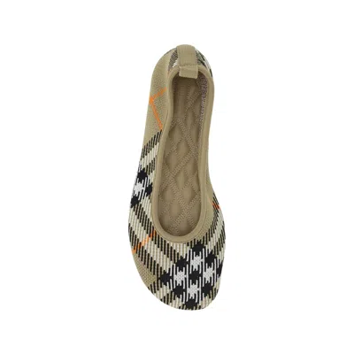 Burberry Checkered Knitted Ballerina Shoes