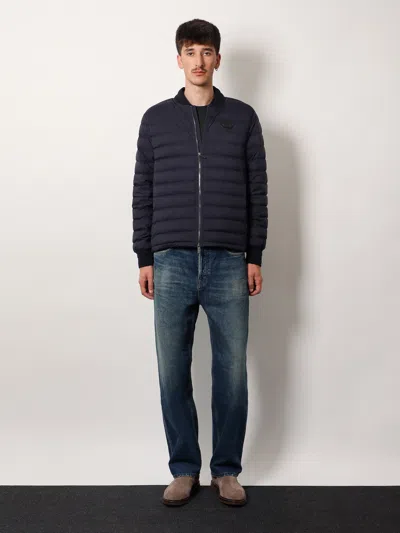 Burberry Dalham Down Jacket With Ekd Patch In Black