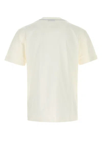 Burberry Mens Salt Ekd-embroidered Short-sleeve Cotton-jersey T-shirt In Neutral
