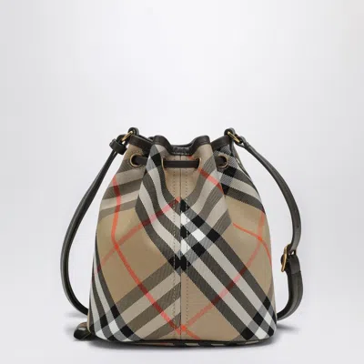 Burberry Small Bucket With Shoulder Strap Check Women