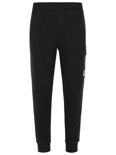 C.p. Company Sweatpants Cargo Pant In Diagonal Raised Fleece In Black
