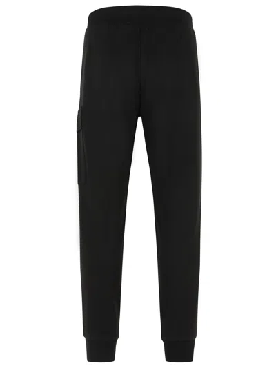 C.p. Company Sweatpants Cargo Pant In Diagonal Raised Fleece In Black