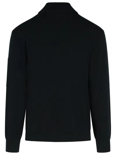 C.p. Company C.p.company Wool Blend Turtleneck Sweater In Black