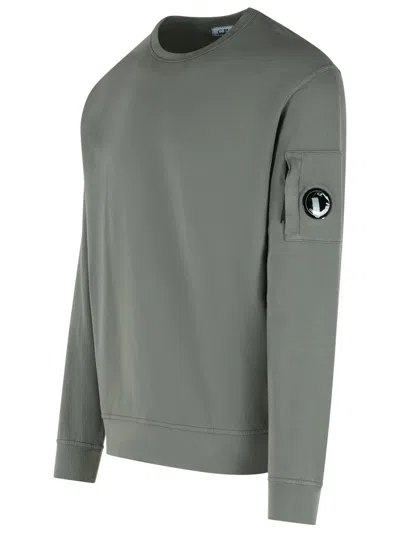 C.p. Company Cotton Sweatshirt Arm Pocket In Gray