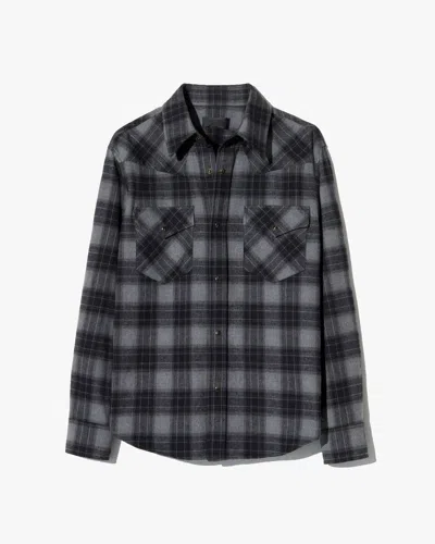 Nili Lotan Travis Checked Cotton-flannel Shirt In Black