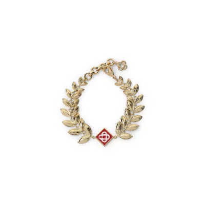 Casablanca Golden Leaves Laurel Bracelet In Gold