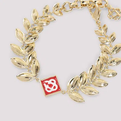 Casablanca Golden Leaves Laurel Bracelet In Gold