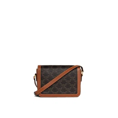 Celine Brown Triomphe Canvas Crossbody Handbag For Women