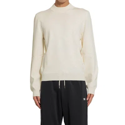 Celine Triomphe Wool Sweater Men In White