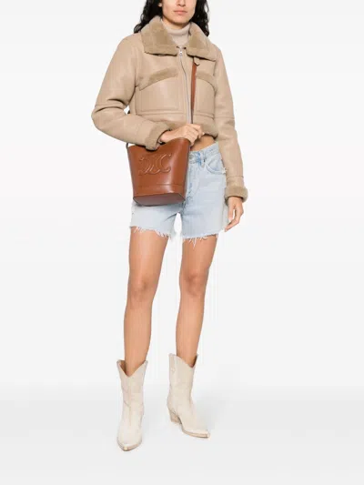 Celine Women Cuir Triomphe Bucket Bag