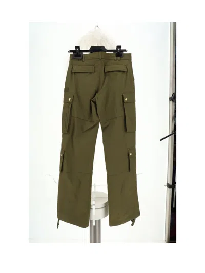 Celine Low-waisted Overalls And Casual Pants In Green