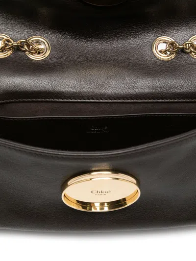 Chloé Chloe Black Leather Heritage Shoulder Bag