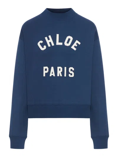 Chloé Cropped Round Neck Sweatshirt Clothing