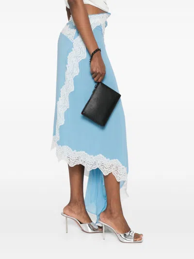 Christian Louboutin Embellished Clutch With Textured Finish And Wrist Strap In Black