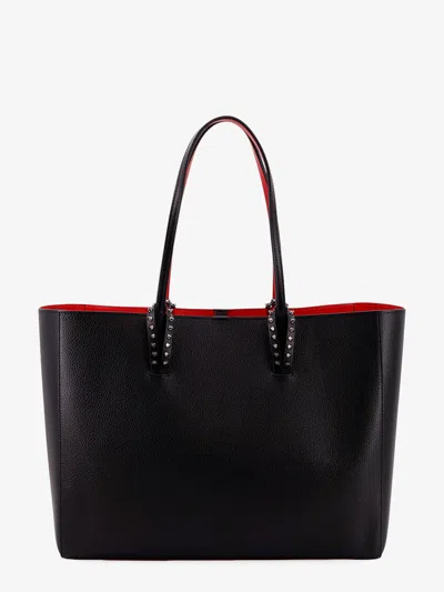 Christian Louboutin Women Cabata Leather Shoulder Bag With Studs