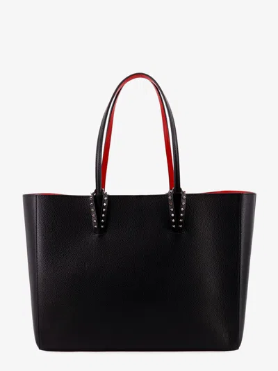 Christian Louboutin Women Cabata Leather Shoulder Bag With Studs