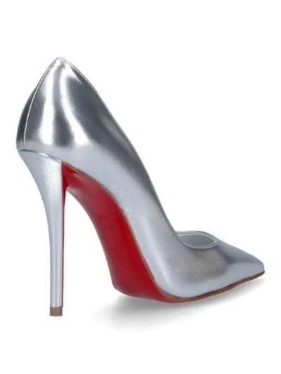 Christian Louboutin Miss Z 100 Laminated Leather Pumps In Metallic