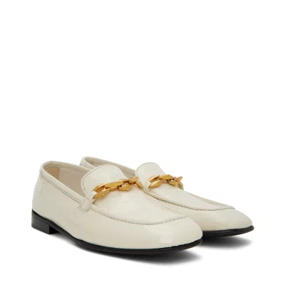Jimmy Choo Patent-leather Diamond Tilda Loafers In White