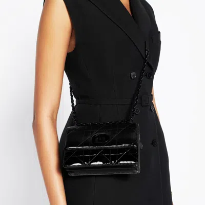 Dior Caro Patent And Matte Shoulder Bag Women