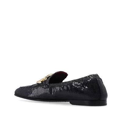 Dolce & Gabbana Ariosto Paillettes Loafers Men In Black