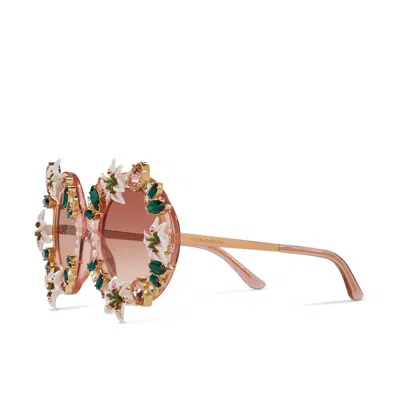 Dolce & Gabbana Crystal Sunglasses Women In Gold