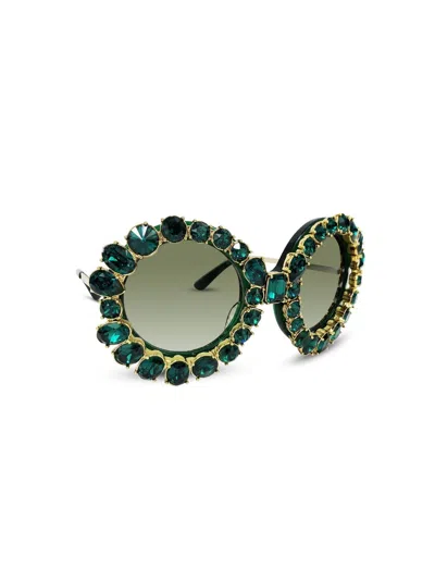 Dolce & Gabbana Crystal Sunglasses Women In Gold